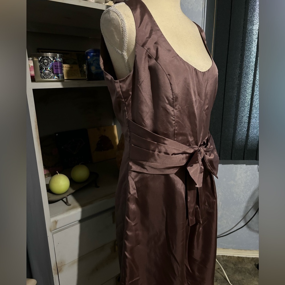 ⭐️Host Pick⭐️Mexx brown midi dress bow NWT - Picture 5 of 10